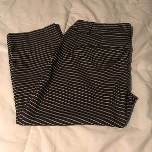 Loft Striped Cropped Pants
